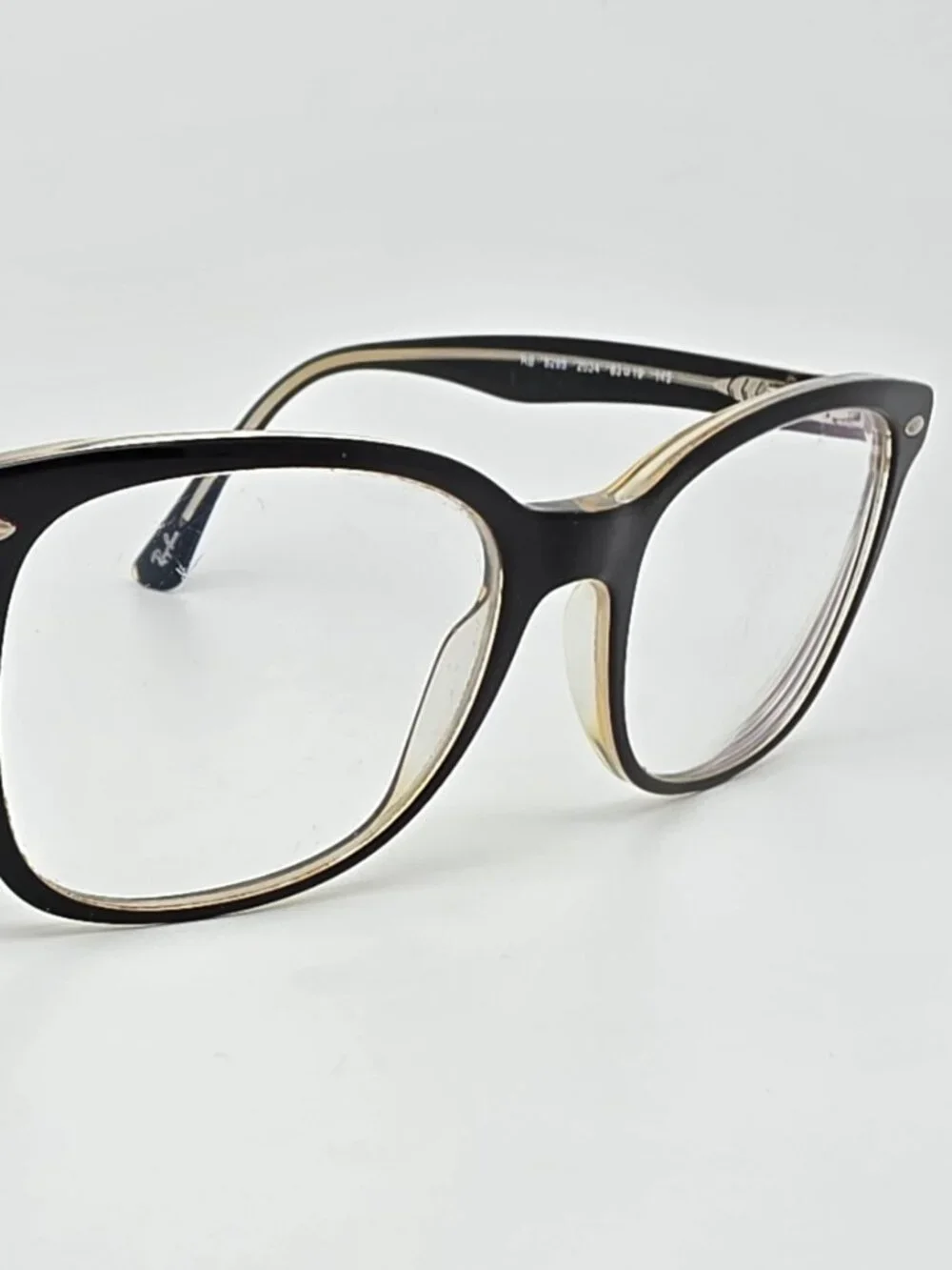 Ray-Ban RB5285 2034 Black on Clear Eyeglasses Frame w/ Flexhinge and Case 53mm